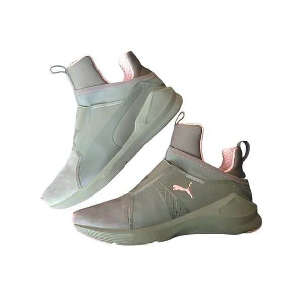 PUMA Fierce NBK Naturals Hunter Green Cameo Brown Pink Kylie Jenner Women SZ 7 - Picture 7 of 8